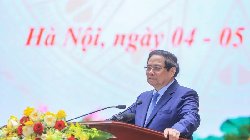 Thủ tướng Chính phủ Phạm Minh Chính phát biểu tại Đại hội đại biểu lần thứ I, nhiệm kỳ 2021 - 2025 của Bộ Xây dựng.