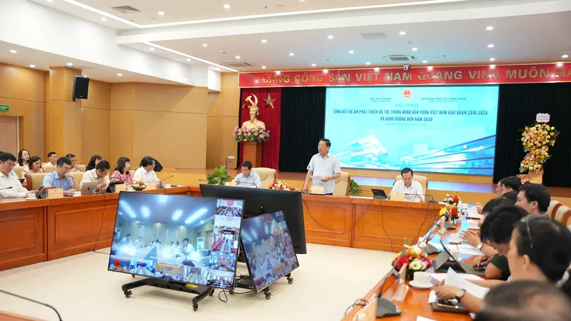 Quang cảnh hội nghị “Tổng kết Đề án phát triển đô thị thông minh bền vững Việt Nam giai đoạn 2018–2025, định hướng đến năm 2030” 