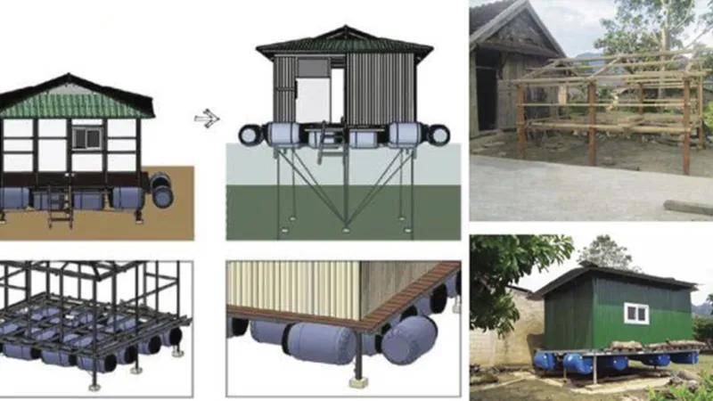 Các mẫu nhà ở chống bão, lũ đã được triển khai ở khu vực miền Trung