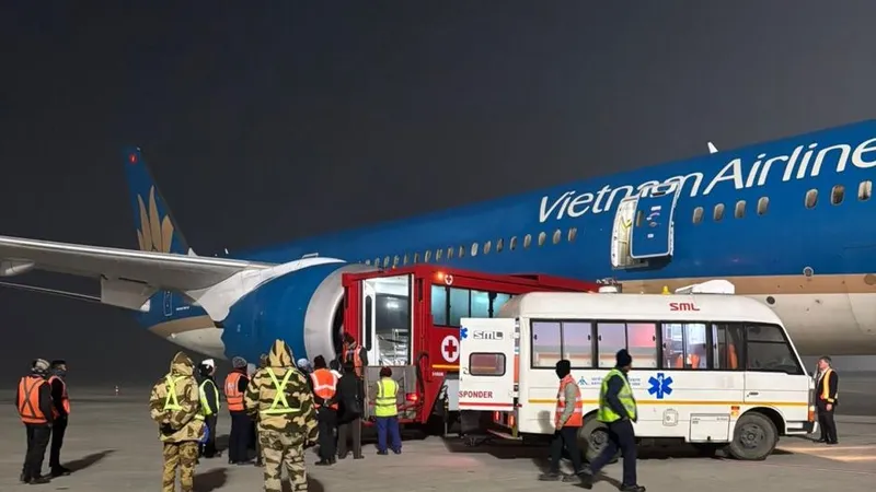 Máy bay Vietnam Airlines hạ cánh khẩn cấp tại Ấn Độ để cấp cứu hành khách