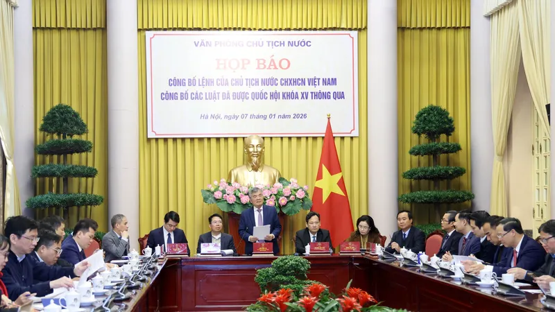 Họp báo công bố Lệnh của Chủ tịch nước về 12 luật đã được kỳ họp thứ 10, Quốc hội khóa XV thông qua