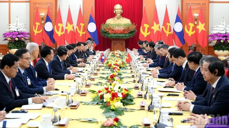Tổng Bí thư Tô Lâm và Tổng Bí thư, Chủ tịch nước Lào Thongloun Sisoulith hội đàm ngày 26-1