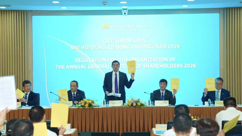 Đại hội đồng cổ đông thường niên năm 2026 của Vietnam Airlines. Ảnh: NGỌC ANH