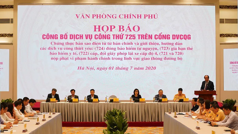 Công bố dịch vụ công thứ 725 trên Cổng Dịch vụ công Quốc gia