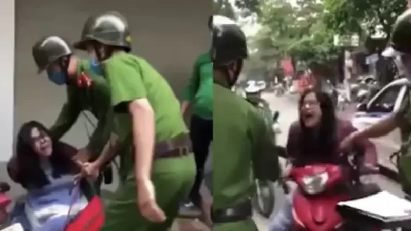 Công an Hà Nội thông tin về người phụ nữ chửi bới, đánh, cắn cảnh sát