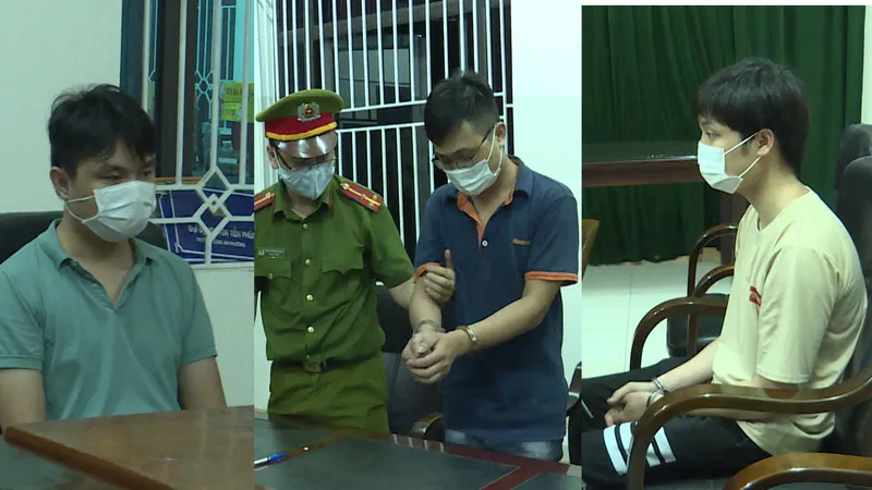 Các đối tượng tại cơ quan công an