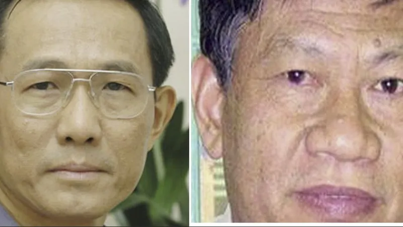 Ông Cao Minh Quang và ông Dương Huy Liệu (phải)