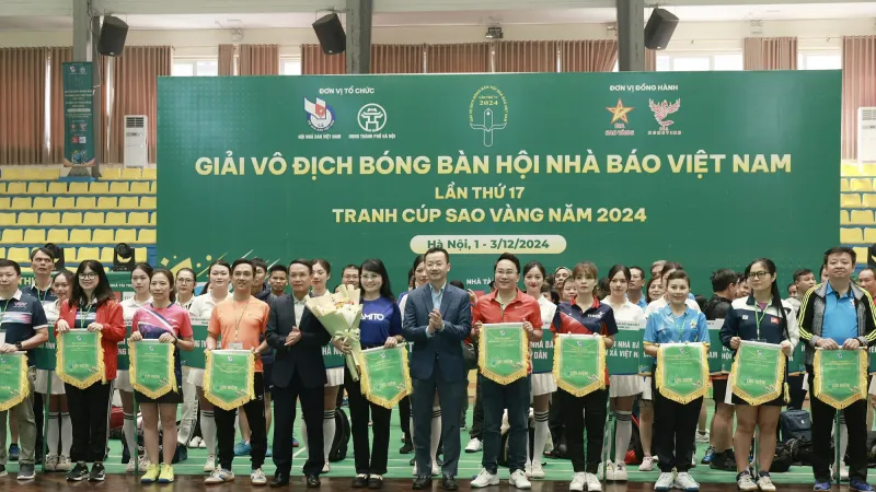 Khai mạc giải vô địch bóng bàn Hội Nhà báo Việt Nam 2024