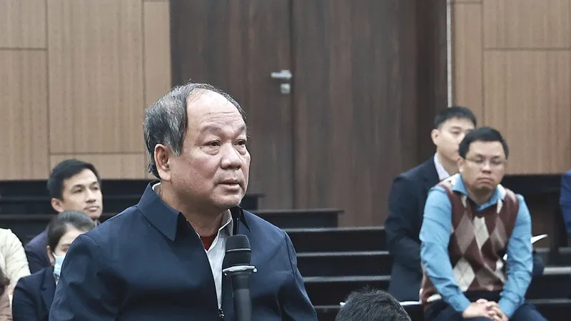 Bị cáo Mai Tiến Dũng tại phiên tòa