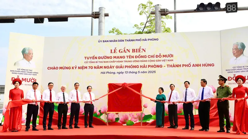 TP Hải Phòng có tuyến đường mang tên cố Tổng Bí thư Đỗ Mười