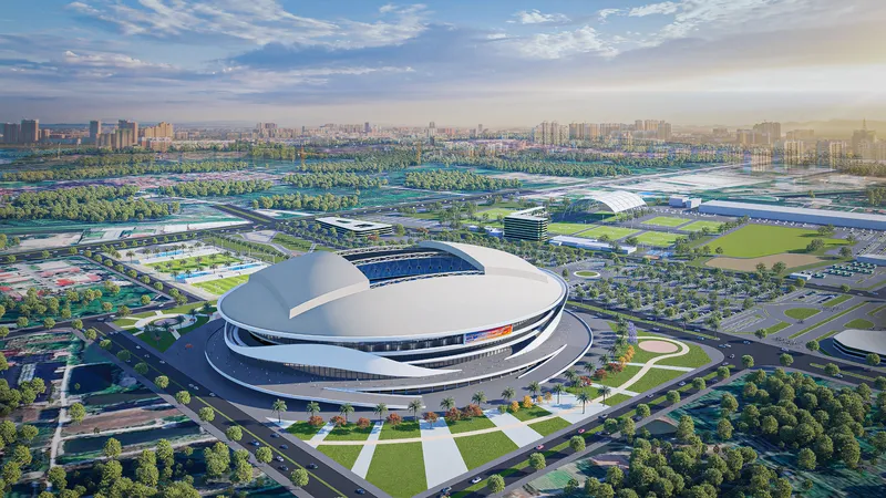 Khởi công sân vận động mái che 60.000 chỗ theo tiêu chuẩn FIFA