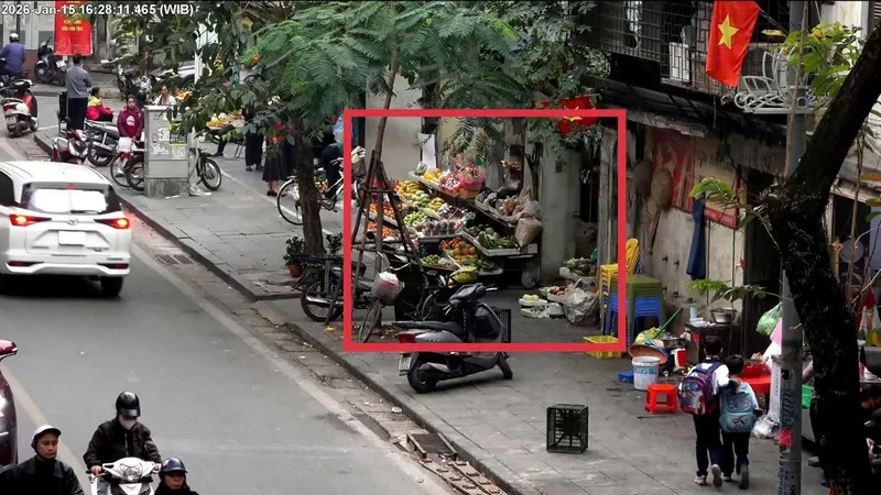 Camera AI hỗ trợ "phạt nguội" tình trạng lấn chiếm vỉa hè