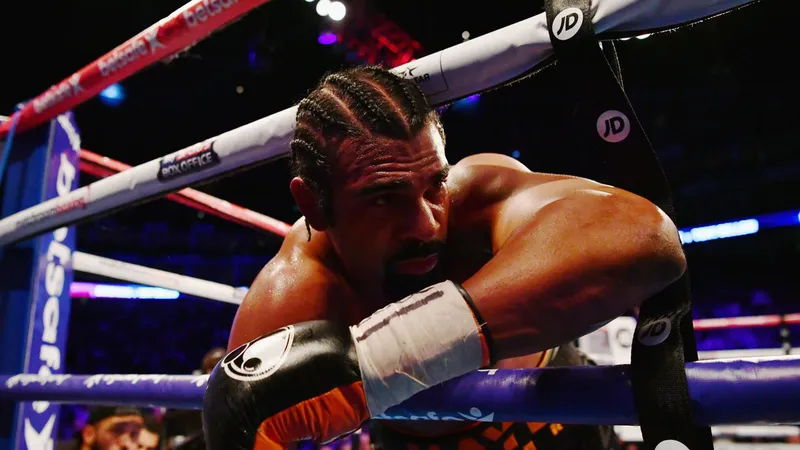 David Haye trong trận thua knock-out kỹ thuật trước Tony Bellew hồi tháng 3
