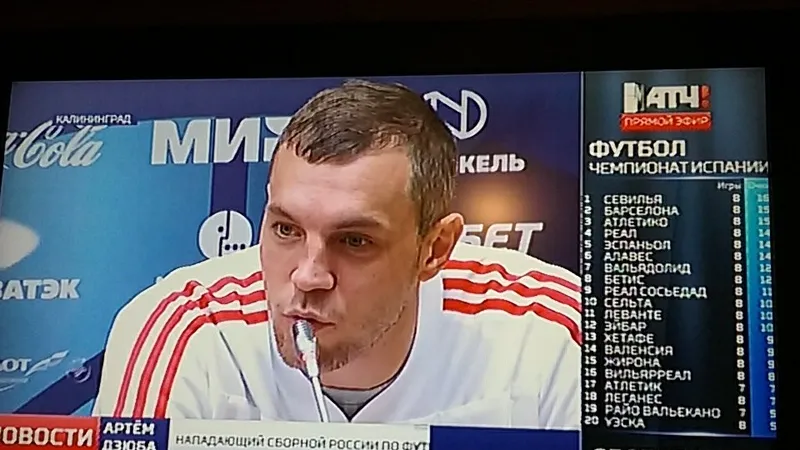 Dzyuba trên truyền hình