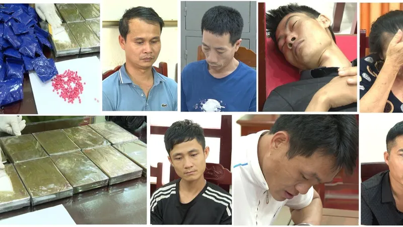 Phá đường dây ma túy lớn, thu giữ 10 bánh heroin, 22.000 viên ma túy