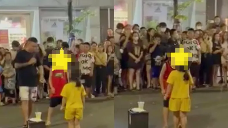 Làm rõ việc đưa hai cháu nhỏ “ghép đôi” trên phố đi bộ