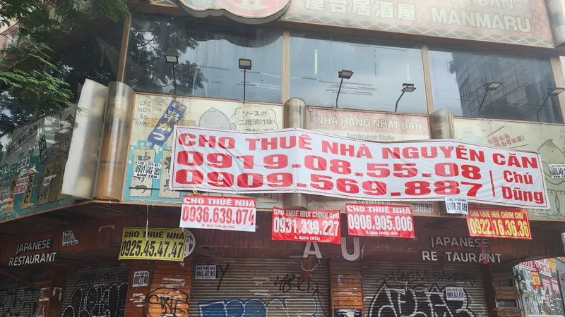 Nhiều mặt bằng kinh doanh ở trung tâm TPHCM bỏ trống hàng loạt