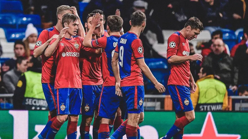 Niềm vui chiến thắng của các cầu thủ CSKA