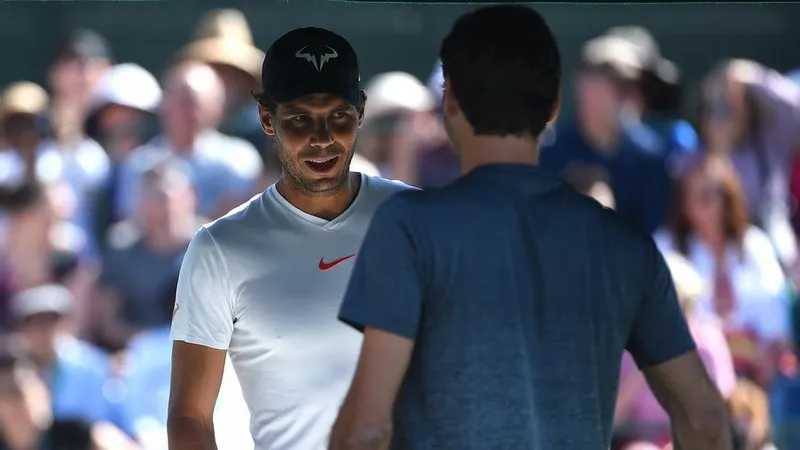 Rafael Nadal trong buổi tập mới đây