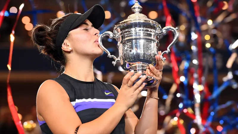 Nụ hôn chiến thắng của "Công chúa lọ lem" Bianca Andreescu