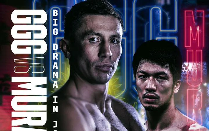 Hình ảnh quảng bá trận Golovkin vs Murata