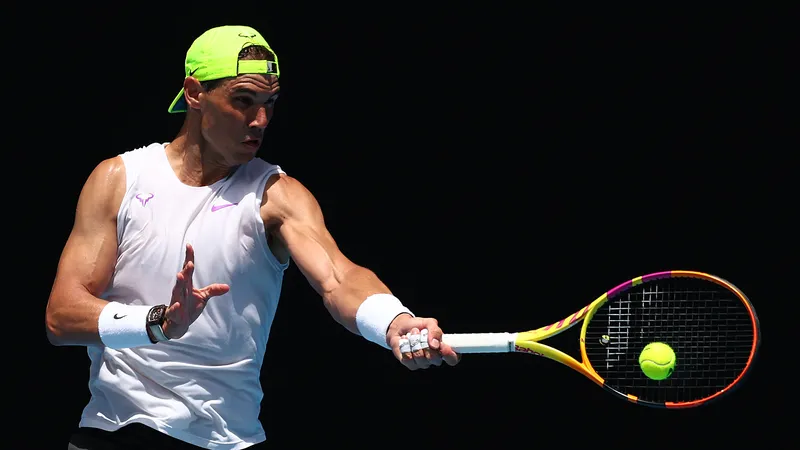 Nadal trong một buổi tập mới nhất