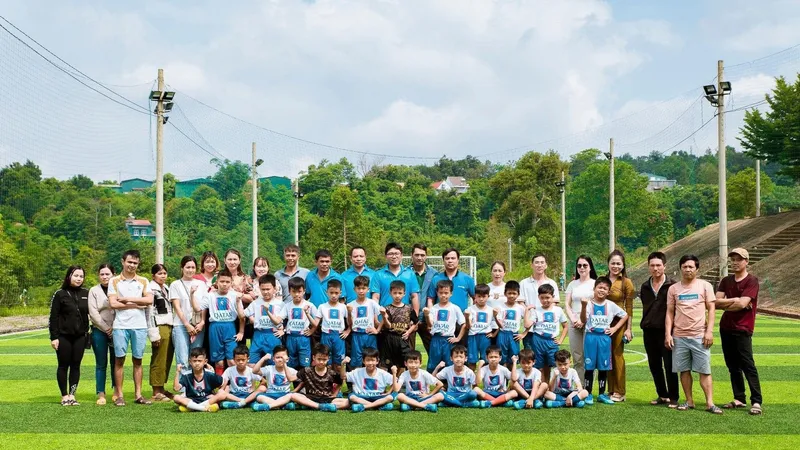Dự án GUMBĐ ở Đắk Nông chuẩn bị tham dự Giải U9 toàn quốc 2023. Ảnh: THANH ĐÌNH