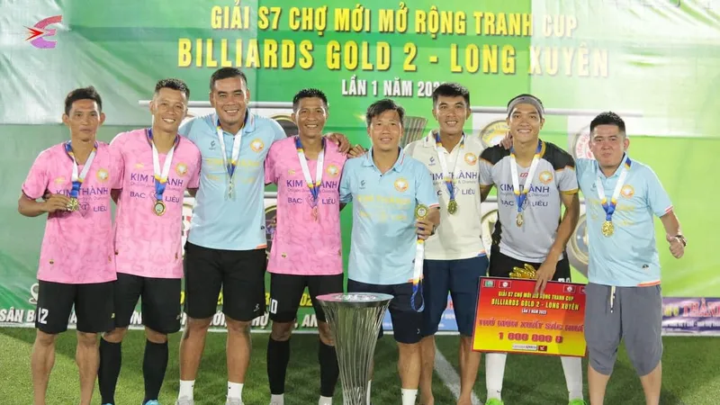 Kim Thành FC vô địch Giải S7 Chợ Mới mở rộng 2023. Ảnh: THANH ĐÌNH