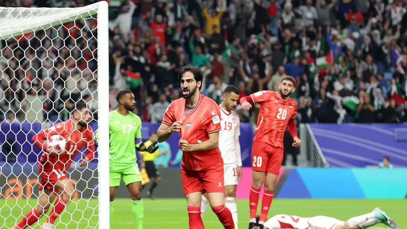 Niềm vui của Palestine sau bàn thắng gỡ hòa
