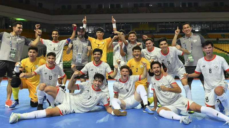 Niềm vui chiến thắng của Đội tuyển futsal Afganistan