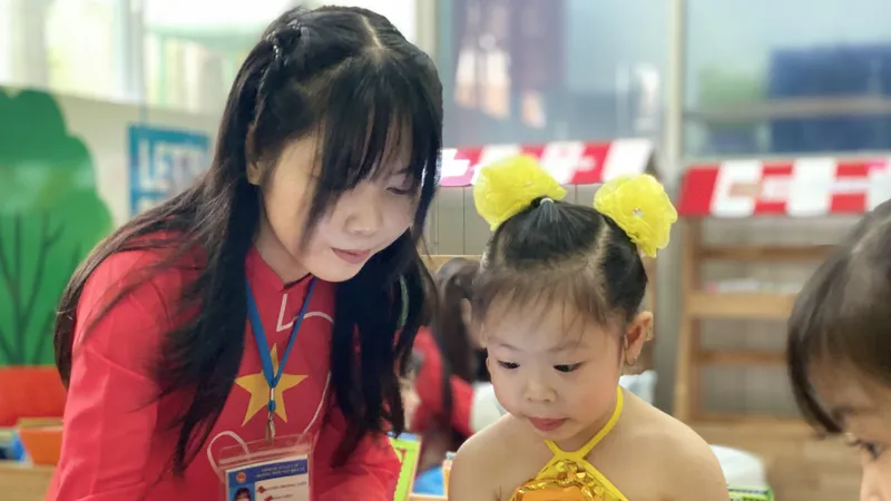  Sau lớp tập huấn AI, trường mầm non tự xây dựng thư viện số 