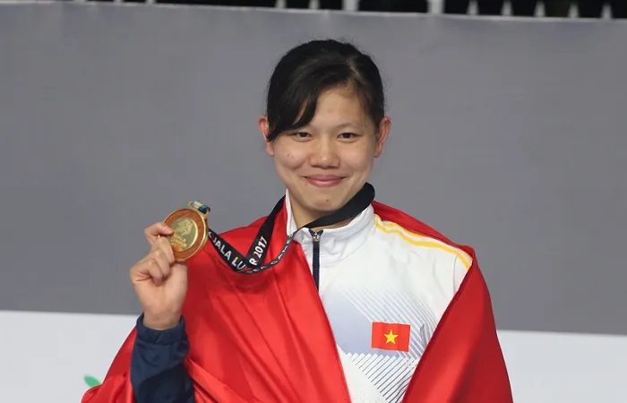 Ánh Viên sau 1 năm vẫn đạt được 8 HCV tại SEA Games 29. Ảnh: LƯỢNG LƯỢNG