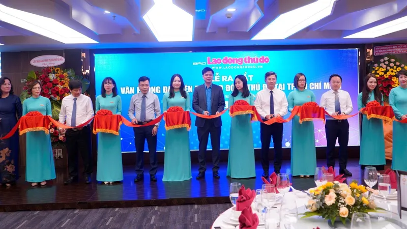 Quang cảnh lễ ra mắt văn phòng đại diện Báo Lao động Thủ đô tại TPHCM
