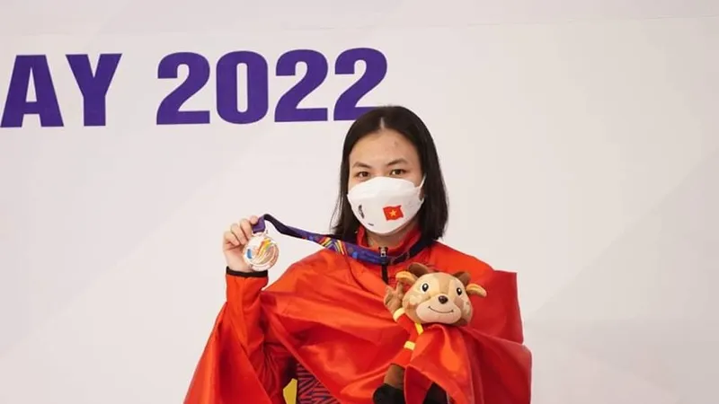 VĐV Phương Mai tiếp tục thi đấu và chắc chắn đã có thêm một tấm huy chương tại SEA Games 31. Ảnh: ĐỖ TRUNG