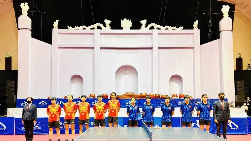 Đội tuyển bóng bàn nữ Việt Nam đã gặp Singapore tại bán kết đồng đội ở SEA Games 31. Ảnh: TIẾN HÙNG