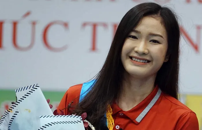 Hoa khôi Kim Thanh của giải bóng chuyền nữ quốc tế VTV-Bình Điền 2019 hiện vẫn thi đấu giải bóng chuyền vô địch quốc gia 2022. Ảnh: DŨNG PHƯƠNG