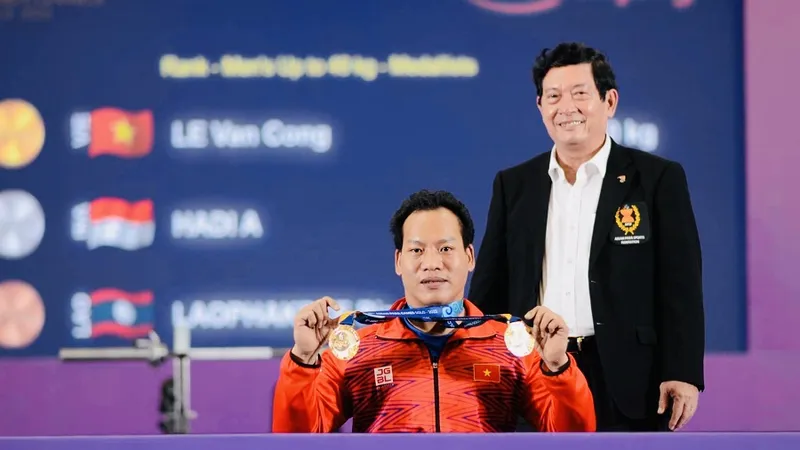 Lê Văn Công đã thi đấu thành công tại ASEAN Para Games năm nay. Ảnh: PT.DƯƠNG