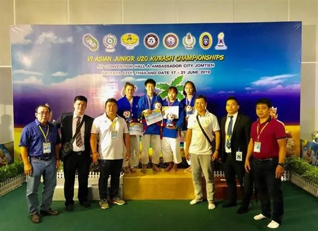 Kurash trẻ Việt Nam từng dự giải lần thứ 6 cũng tổ chức tại Thái Lan năm 2019 và giành được 2 tấm HCV. Ảnh: K.VN