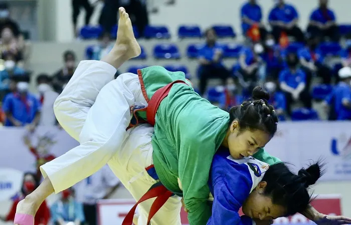 Môn kurash được nhiều người hâm mộ chú ý theo dõi lần này. Ảnh: NA