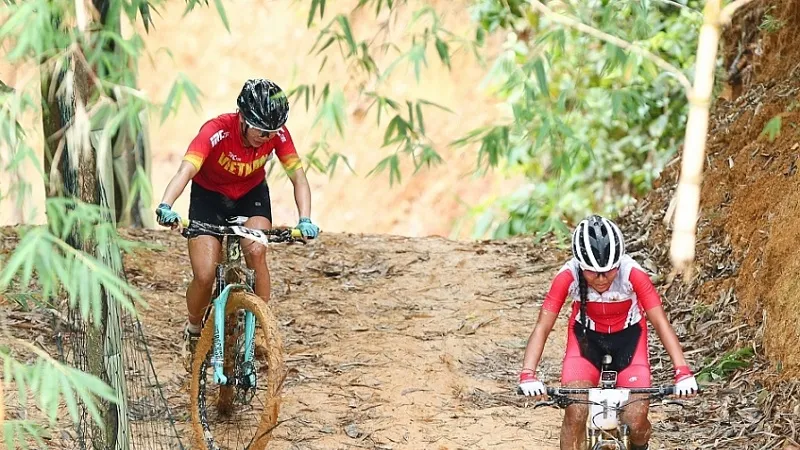 Xe đạp địa hình thi đấu tại Hòa Bình, nơi đã tổ chức SEA Games 31 vừa qua. Ảnh: ĐÔNG HUYỀN