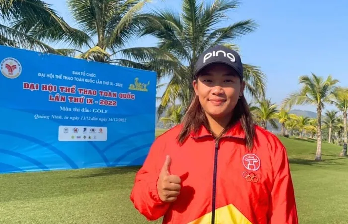 VĐV Thảo My đã giành HCV cá nhân nữ môn golf. Ảnh: VGA