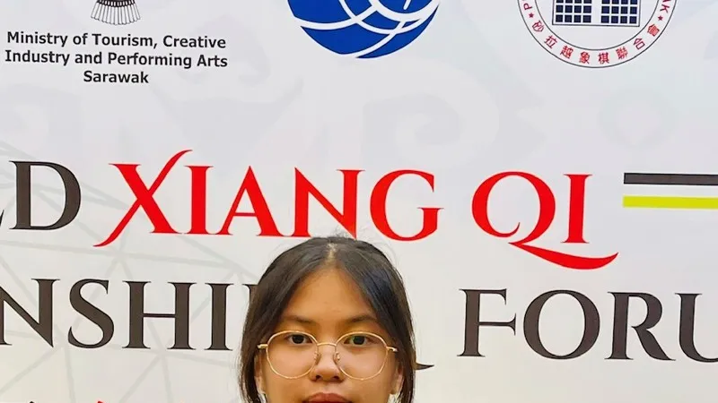 Đinh Trần Thanh Lam có HCV nhóm tuổi U16 tại giải cờ tướng vô địch thế giới 2022. Ảnh: T.Q.K