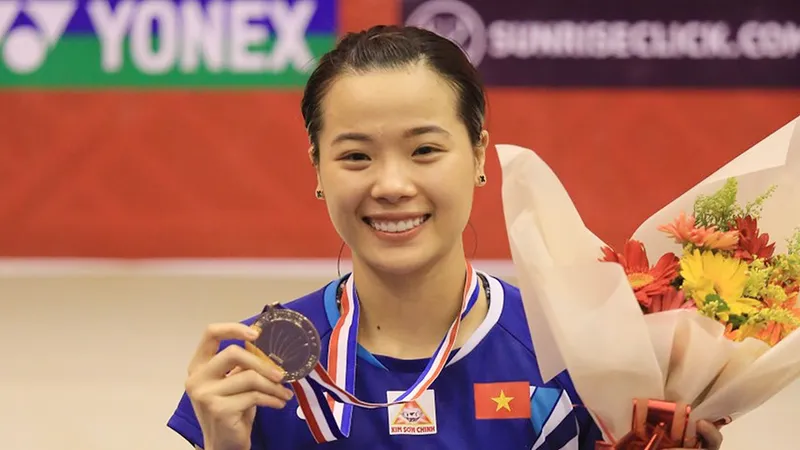 Thùy Linh là một trong những gương mặt nổi bật của cầu lông Việt Nam trong năm 2022. Ảnh: DŨNG PHƯƠNG