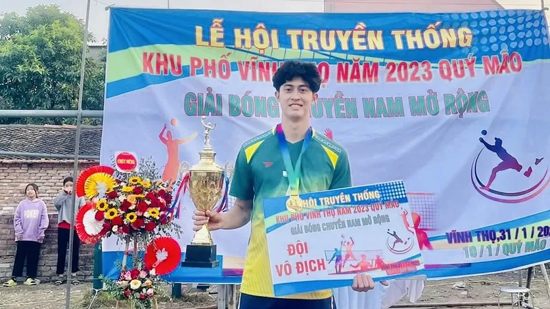 Chủ công Quản Trọng Nghĩa sẽ khoác áo đánh thuê cho Tràng An Ninh Bình ở giải vô địch quốc gia 2023. Ảnh: Q.T.NG