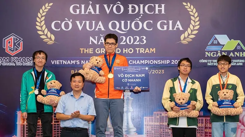 Tuấn Minh có ngôi vô địch cờ nhanh giải vô địch quốc gia năm nay. Ảnh: LĐ CỜ VN