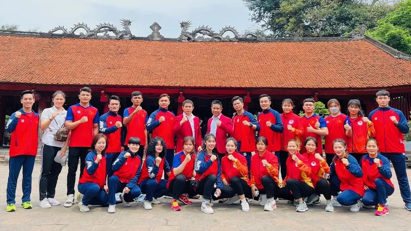 Đội tuyển jujitsu Việt Nam đã sẵn sàng lên đường tới Campuchia thi đấu. Ảnh: MINH MINH