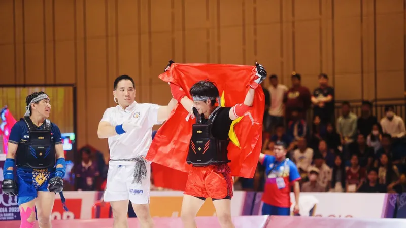 Các đội tuyển võ đang chờ những chiến thắng tiếp theo để có thành tích như đội kun bokator trong những ngày trước tại SEA Games 32. Ảnh: DŨNG PHƯƠNG