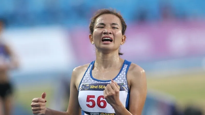 Nguyễn Thị Oanh thi đấu tại SEA Games 32. Ảnh: D.P