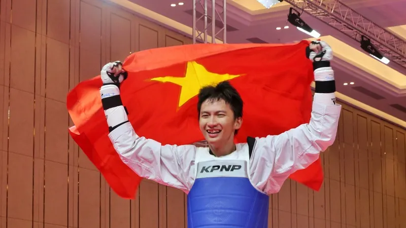 Tuyển thủ Phạm Đăng Quang tiếp tục thành công ở giải vô địch quốc gia năm nay như từng vô địch SEA Games 32 trước đó. Ảnh: D.P