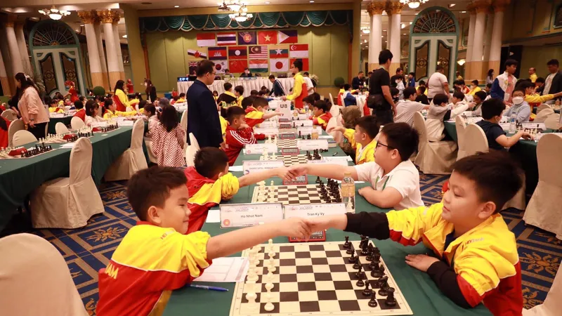 Các kỳ thủ trẻ nhóm tuổi của Việt Nam chiến thắng tuyệt đối ở giải các nhóm tuổi Đông Nam Á năm nay. Ảnh: THAILANDCHESS